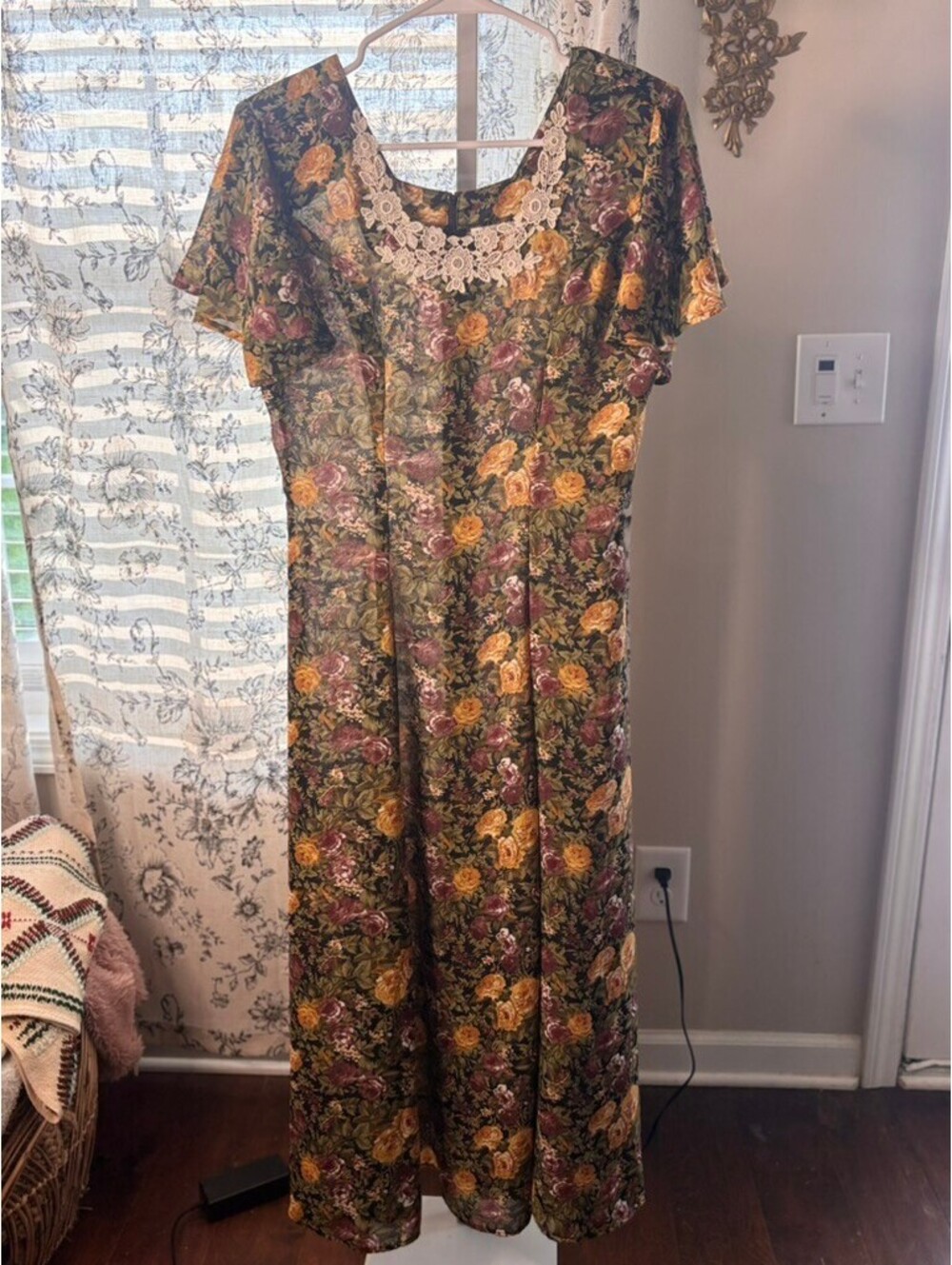 Vintage 90s Joni Blair Floral Maxi Dress